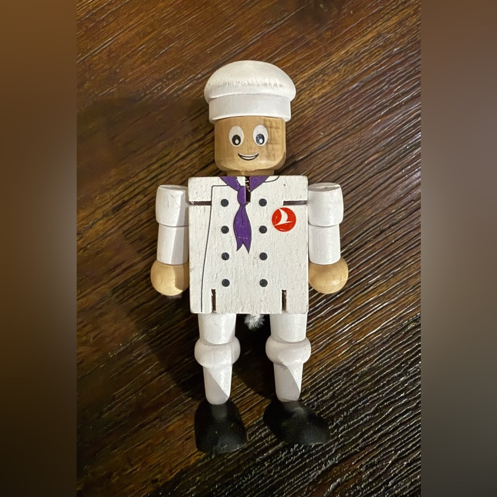 Turkish Airline Wooden Chef Figure